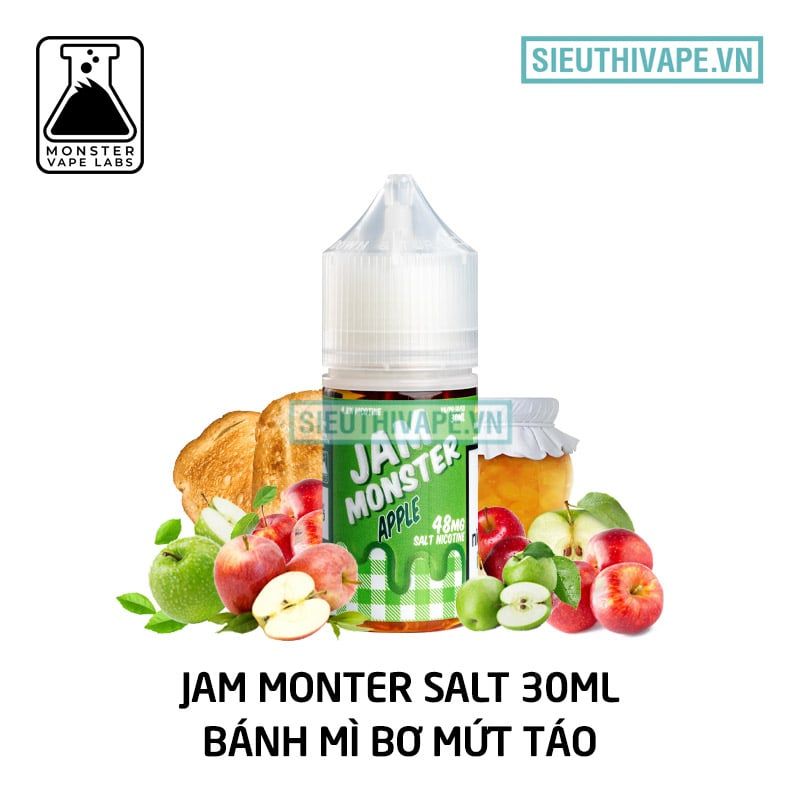  Jam Monster Salt Apple 30ml - Tinh Dầu Saltnic Chính Hãng 