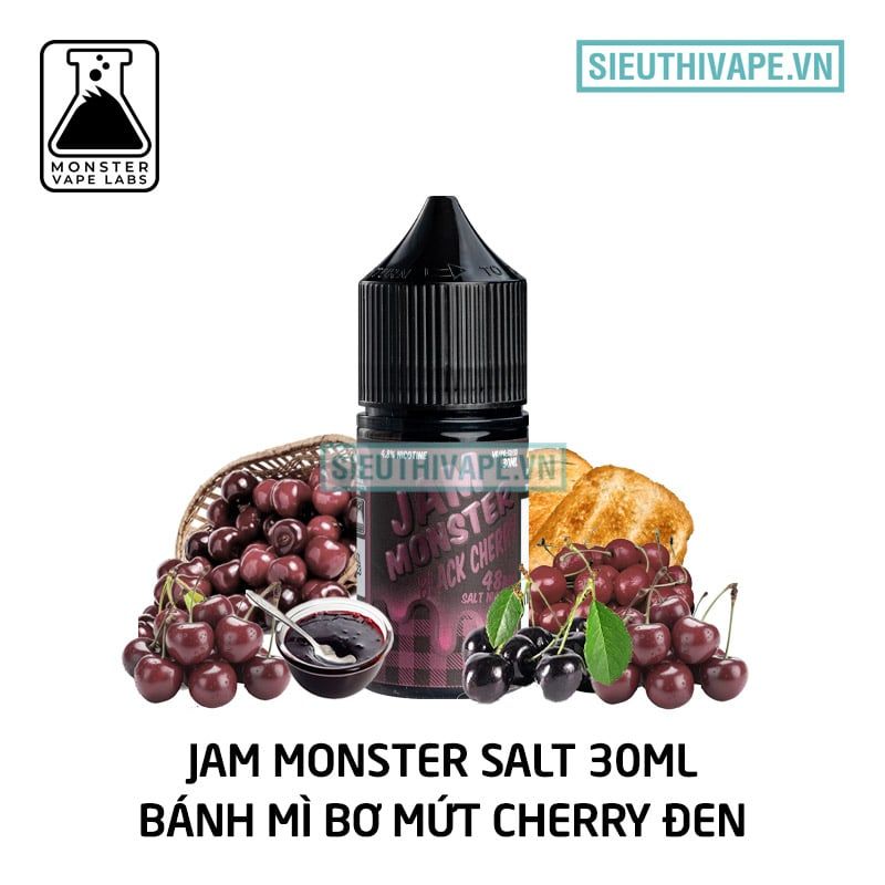  Jam Monster Black Cherry 30ml - Tinh Dầu Saltnic Chính Hãng 