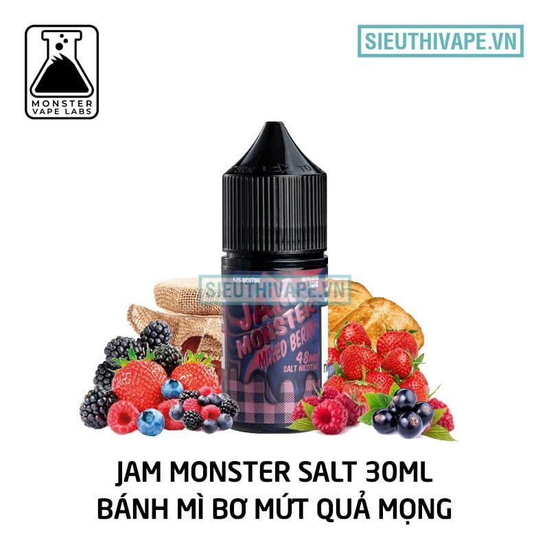  Jam Monster Mixed Berry 30ml - Tinh Dầu Saltnic Chính Hãng 