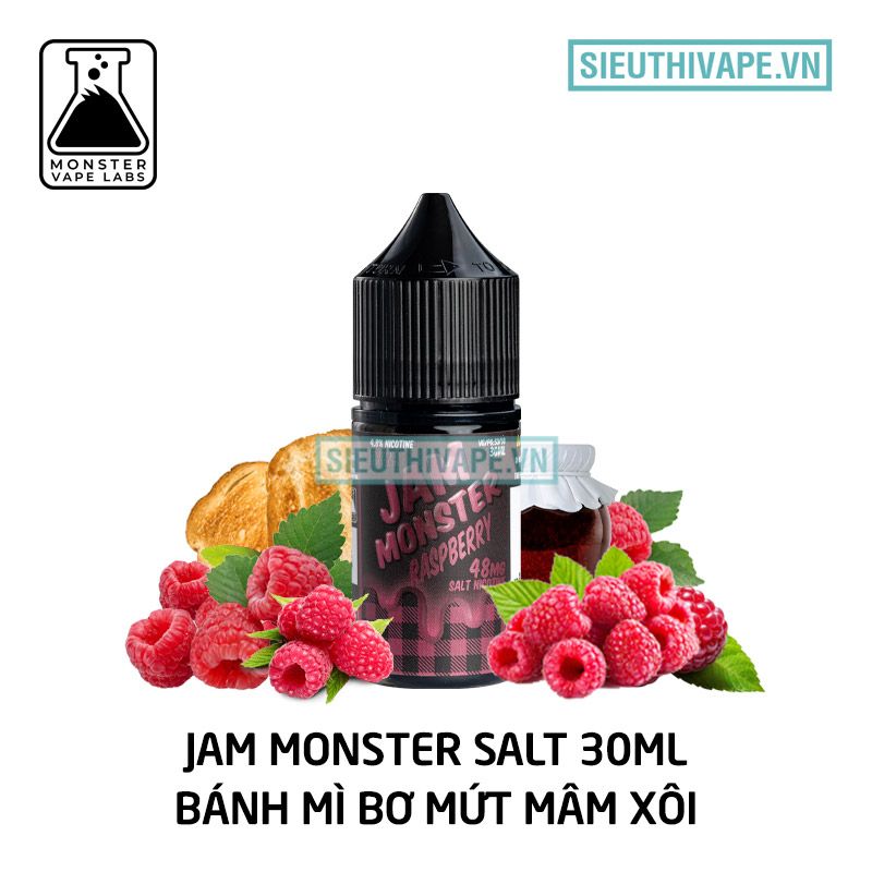  Jam Monster Raspberry 30ml - Tinh Dầu Saltnic Chính Hãng 