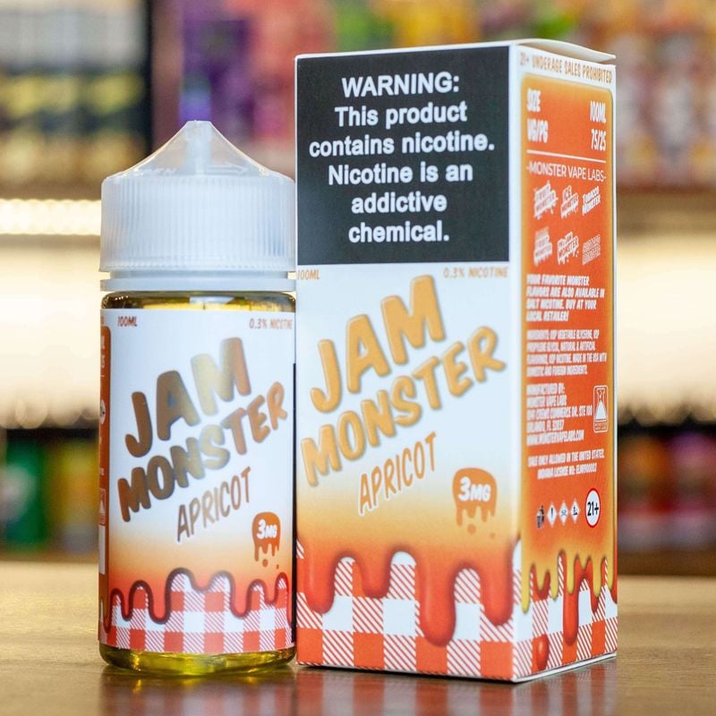  Jam Monster Apricot 100ml - Tinh Dầu Vape Mỹ Chính Hãng 