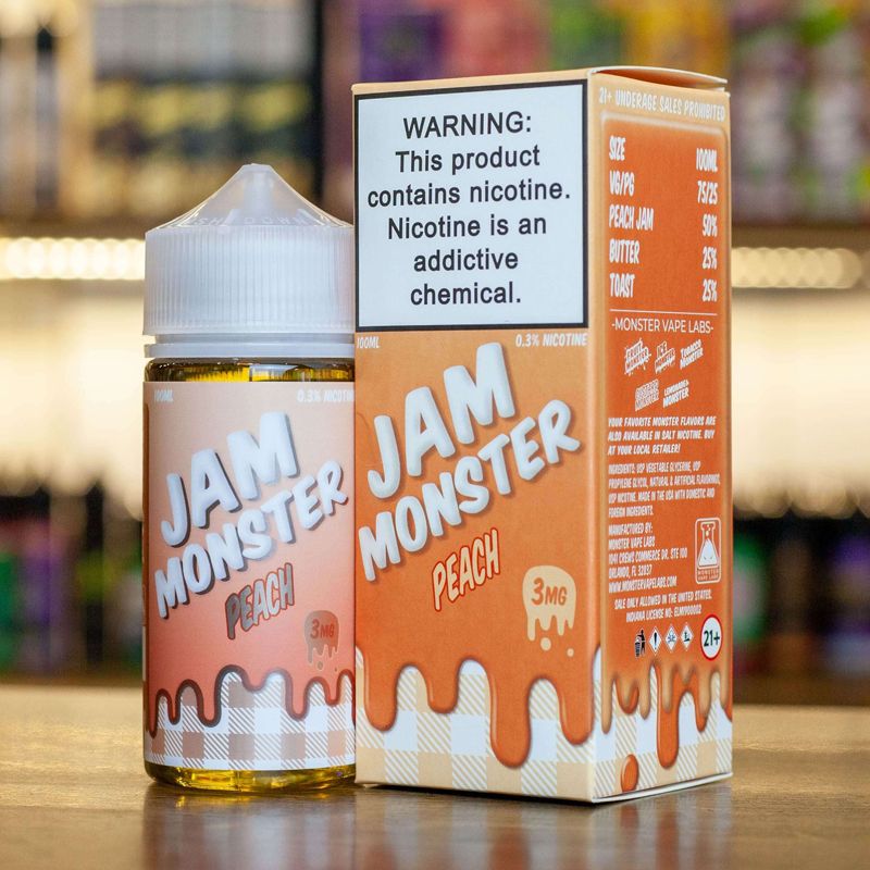  Jam Monster Peach 100ml - Tinh Dầu Vape Mỹ Chính Hãng 