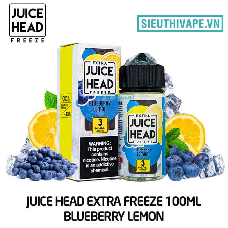 Bán Juice Head Extra Freeze Blueberry Lemon 100ml Tinh Dầu Vape Mỹ