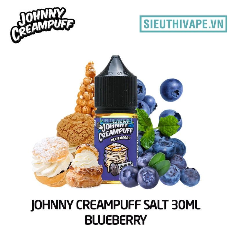  Johnny Creampuff Blueberry 30ml - Tinh Dầu Saltnic Chính Hãng 