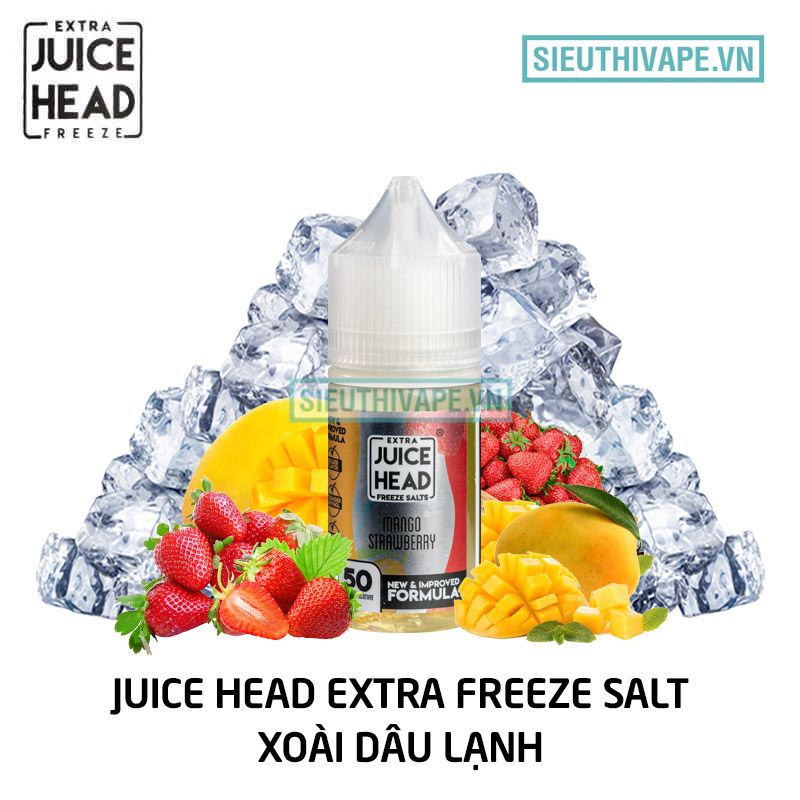  Juice Head Salt Extra Freeze Mango Strawberry 30ml - Tinh Dầu Salt Nic Mỹ 