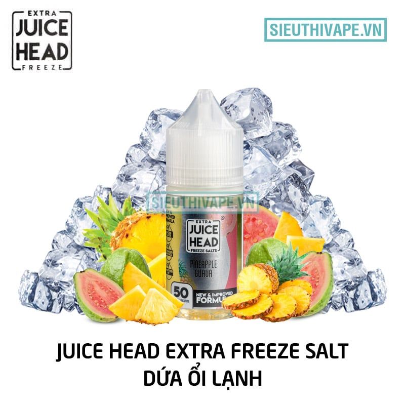  Juice Head Salt Extra Freeze Pineapple Guava 30ml - Tinh Dầu Salt Nic Mỹ 