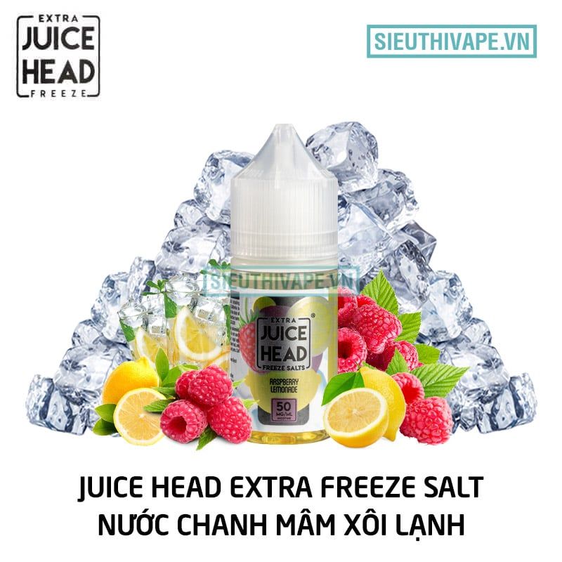  Juice Head Extra Freeze Salt Raspberry Lemonade 30ml - Tinh Dầu Salt Nic Mỹ 