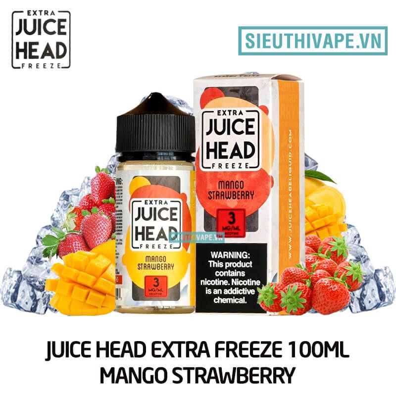 Juice Head Extra Freeze Mango Strawberry 100ml Tinh Dầu Vape Mỹ