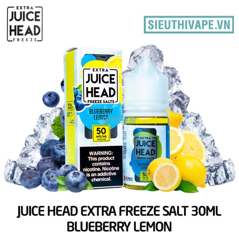 Bán Juice Head Salt Extra Freeze Blueberry Lemon 30mlTinh Dầu Vape Mỹ