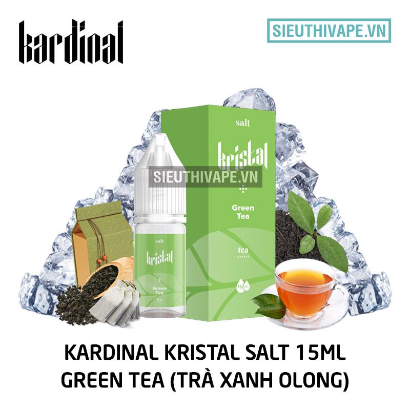  Kardinal Kristal Salt Green Tea - Tinh Dầu Saltnic Chính Hãng 