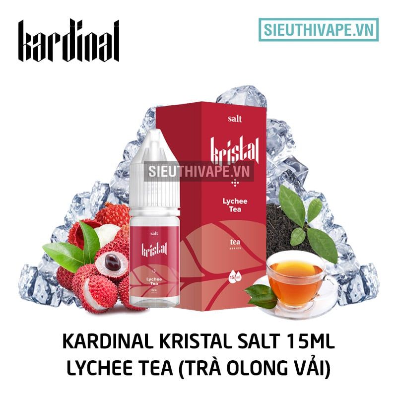  Kardinal Kristal Salt Lychee Tea - Tinh Dầu Saltnic Chính Hãng 