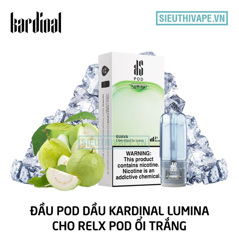  Pod Dầu Kardinal Lumina Guava Cho Relx Pod - Chính Hãng 