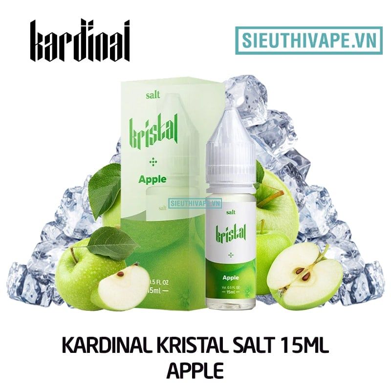  Kardinal Kristal Salt Apple - Tinh Dầu Saltnic Malaysia 