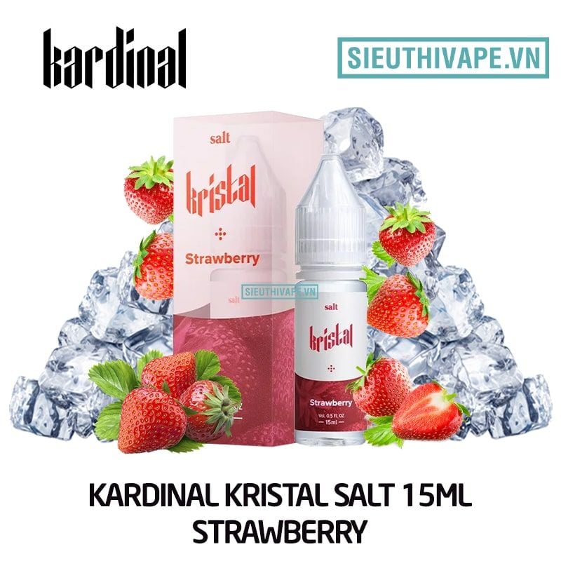  Kardinal Kristal Salt Strawberry - Tinh Dầu Saltnic Malaysia 