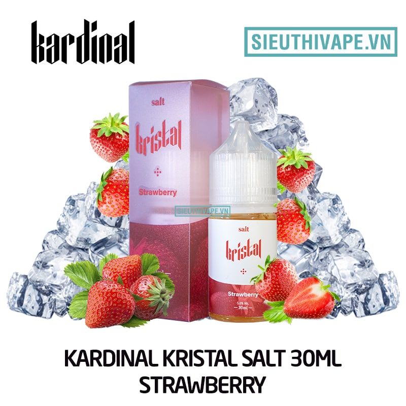  Kardinal Kristal Salt Strawberry - Tinh Dầu Saltnic Malaysia 