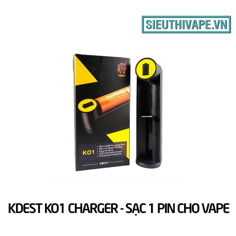  KDEST KO1 Charger - Sạc 1 Pin Cho Vape 