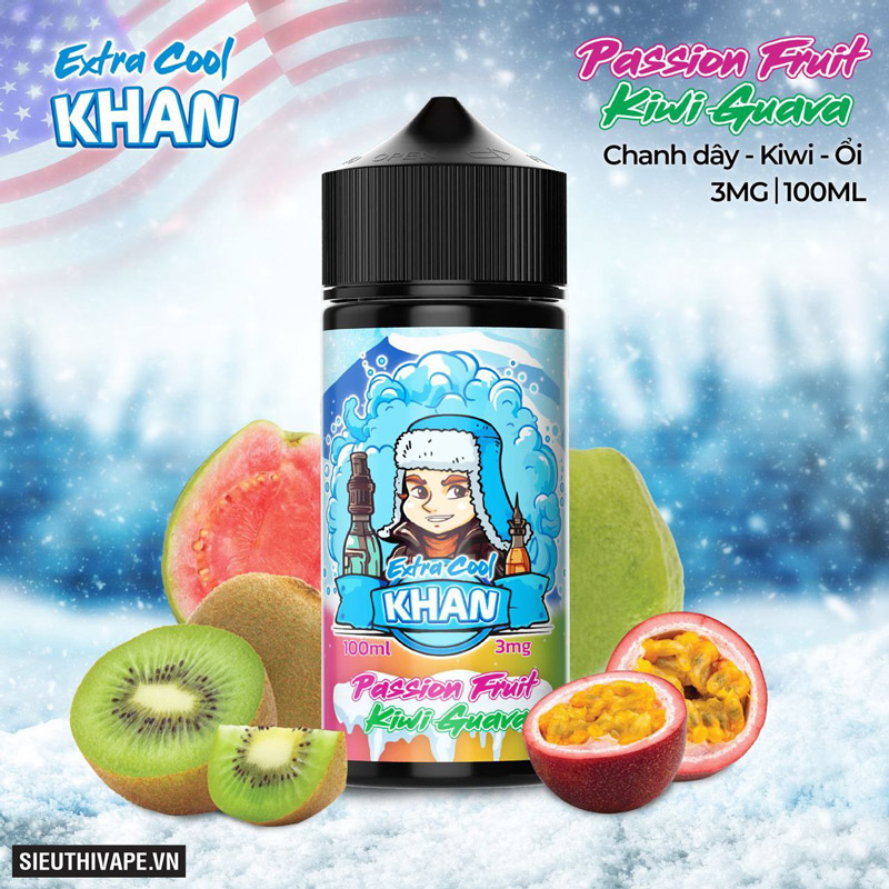 tinh dau vape freebase khan extra cool 100ml