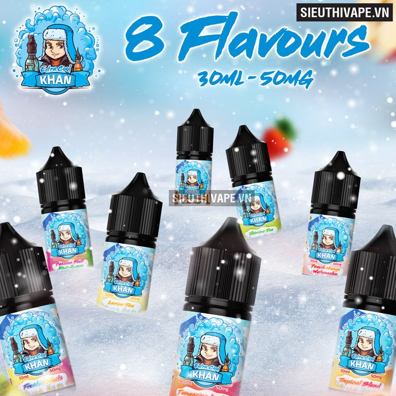  Khan Salt Extra Cool Froster Fruits 30ml - Tinh Dầu Salt Nic Chính Hãng 