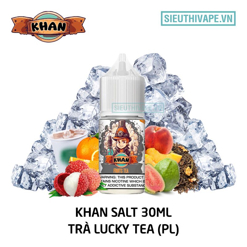  Khan Salt Fruits Tea 30ml - Tinh Dầu Saltnic Chính Hãng 