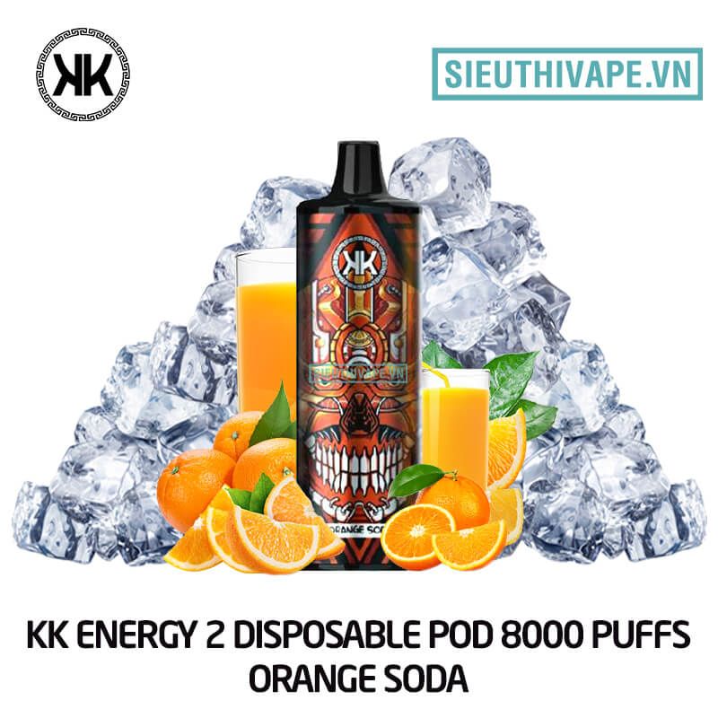  KK Energy 2 Orange Soda - Pod 1 Lần 8000 Hơi Có Sạc 
