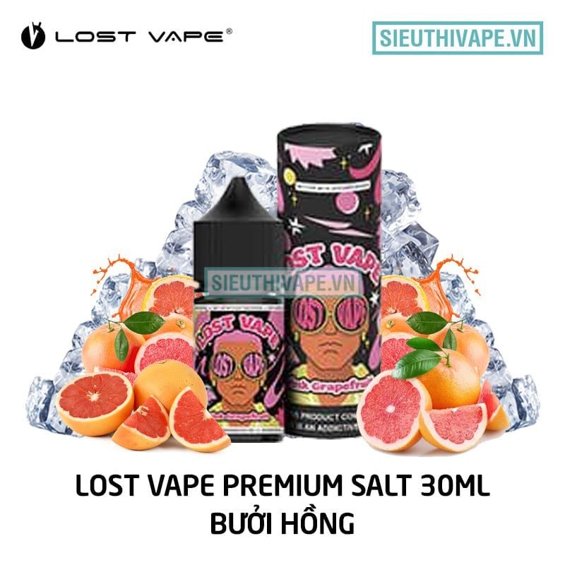  Lostvape Premium Salt Pink Grapefruit 30ml - Tinh Dầu Saltnic Chính Hãng 