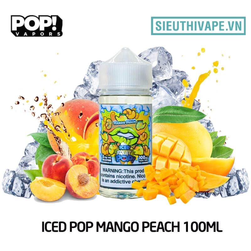  Iced Pop Mango Peach 100ml - Tinh Dầu Vape Mỹ 