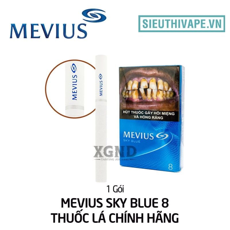  Mevius Sky Blue 8 - Thuốc Lá Chính Hãng 