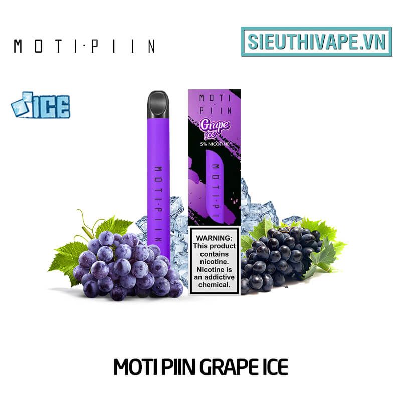  Moti Piin Grape Ice - Vape Pod Dùng 1 Lần 