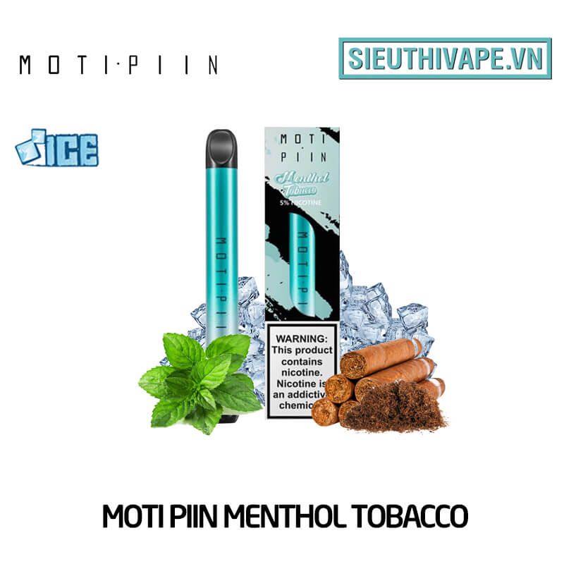  Moti Piin Menthol Tobacco - Vape Pod Dùng 1 Lần 