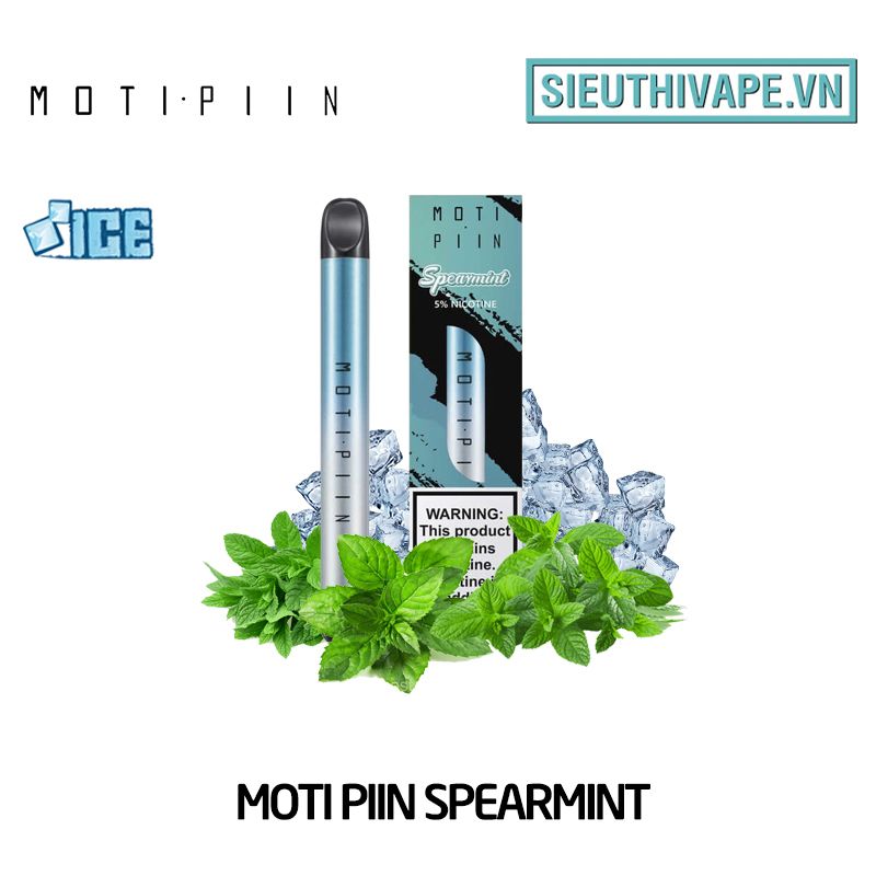  Moti Piin Spearmint - Vape Pod Dùng 1 Lần 
