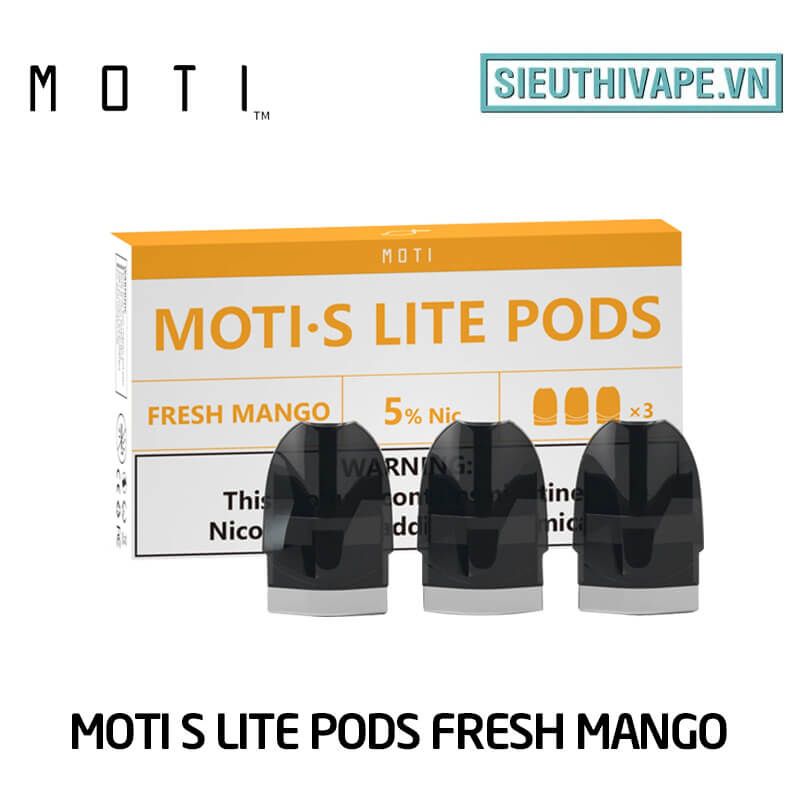  Pack Dầu Thay Thế Moti S Lite Pod Fresh Mango - Pack 3 Pod Chính Hãng 