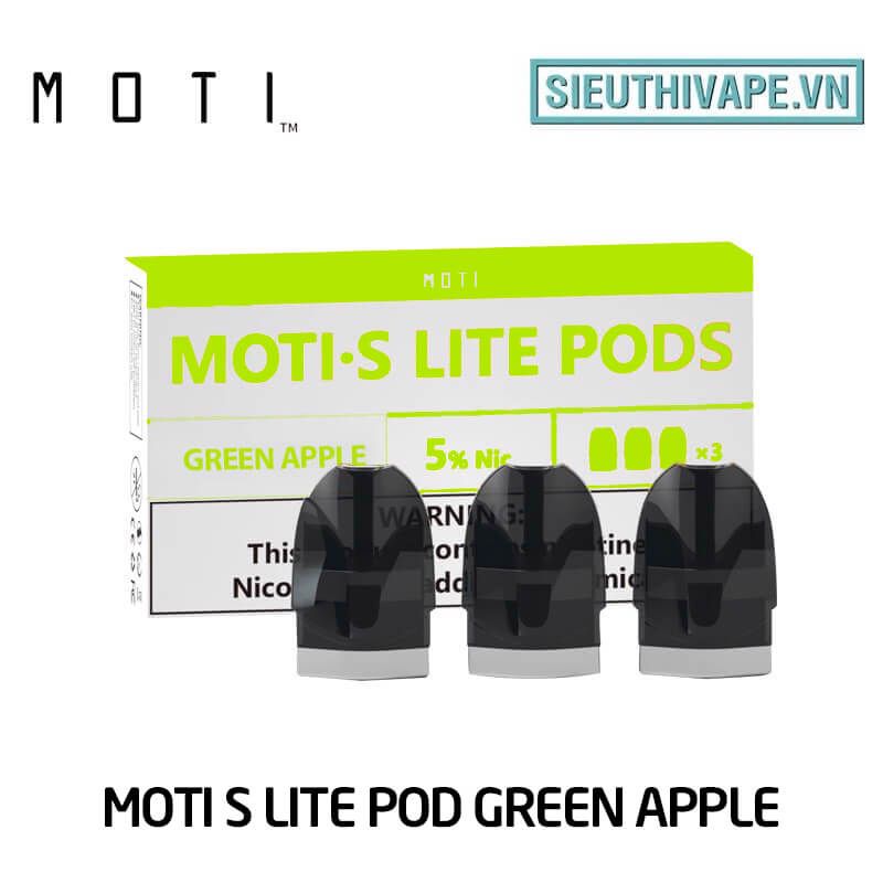  Pack Dầu Thay Thế Moti S Lite Pod Green Apple - Pack 3 Pod Chính Hãng 