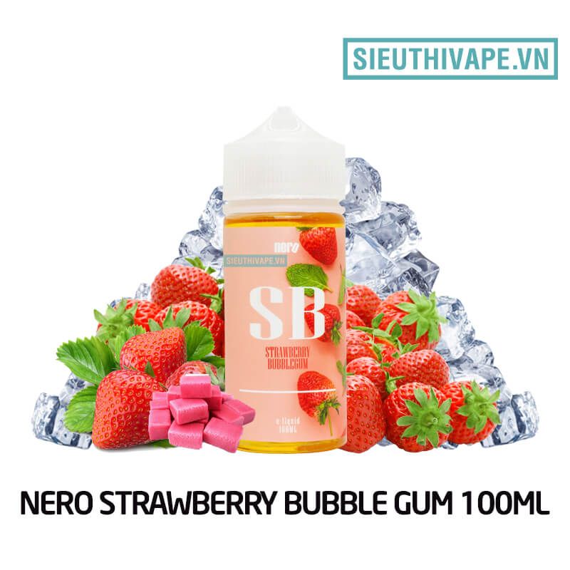  Nero SB Strawberry Bubblegum 100ml - Tinh Dầu Vape Malaysia 