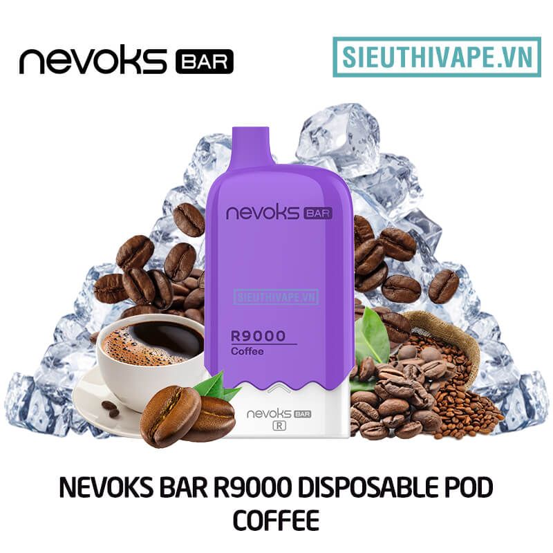  Nevoks Bar R9000 Coffee - Pod 1 Lần 9000 Hơi Có Sạc 