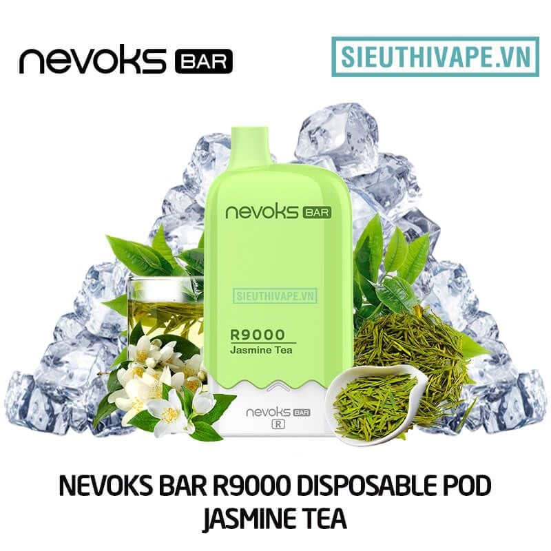  Nevoks Bar R9000 Jasmine Tea - Pod 1 Lần 9000 Hơi Có Sạc 