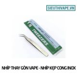  Nhíp Thay Gòn Vape - Nhíp Kẹp Cong Inox 