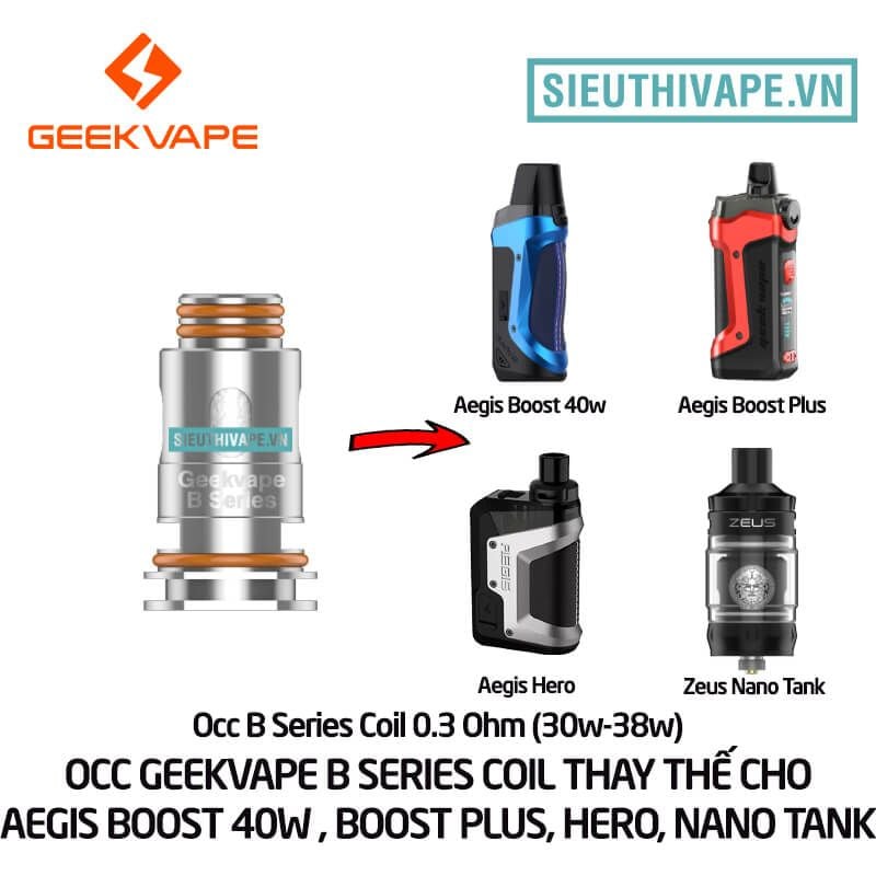  Coil OCC Geekvape B Series Cho Aegis Boost, Hero, Zeus Nano Tank - Chính Hãng 