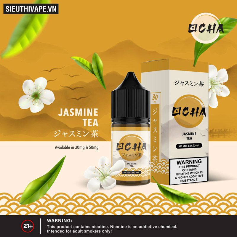  Ocha Salt Jasmine Tea 30ml - Tinh Dầu Salt Nic Chính Hãng 