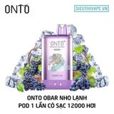  Onto Obar Grape Ice - Pod 1 Lần Có Sạc 12000 Hơi 