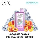  Onto Obar Peach Ice - Pod 1 Lần Có Sạc 12000 Hơi 