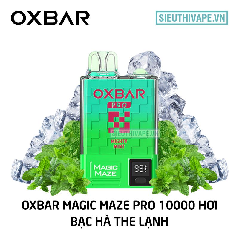  Oxbar Magic Maze Pro Mighty Mint - Pod 1 Lần Có Sạc 10000 Hơi 