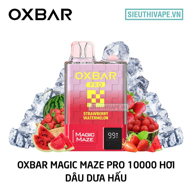  Oxbar Magic Maze Pro Strawberry Watermelon Ice - Pod 1 Lần Có Sạc 10000 Hơi 