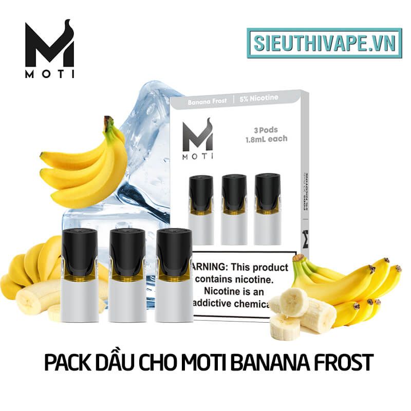  Pack dầu Cho Moti Banana Frost - Pack 3 Pod Chính hãng 