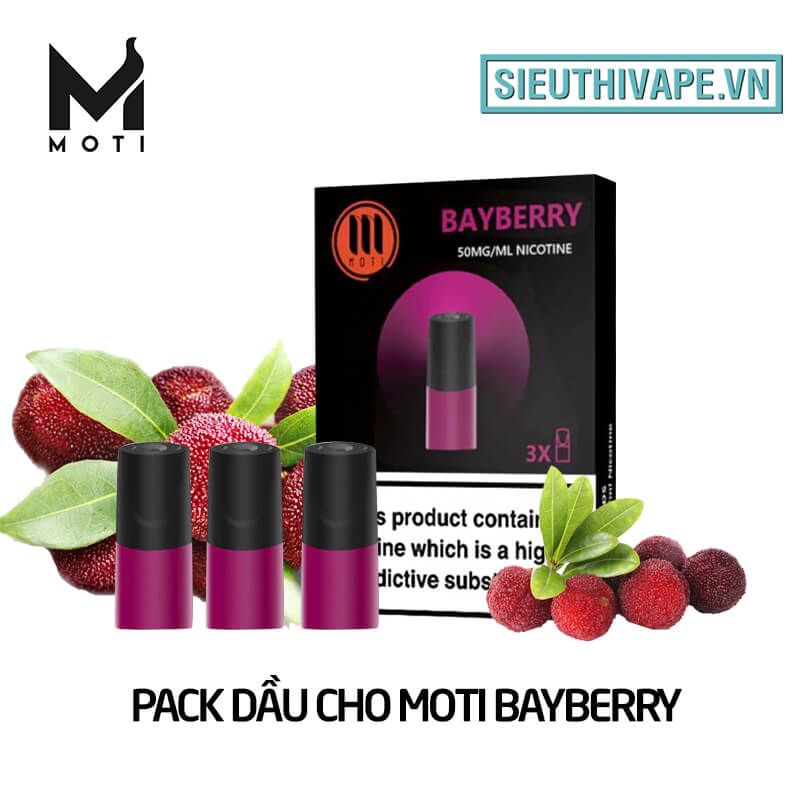  Pack dầu Cho Moti Bayberry - Pack 3 Pod Chính hãng 