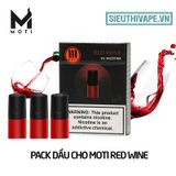  Pack Dầu Cho Moti Red Wine - Pack 3 Pod Chính Hãng 