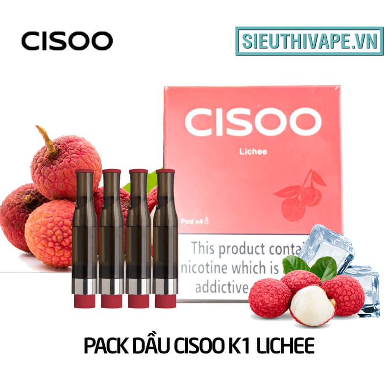  Pack Dầu Thay Thế Cisoo K1 Lichee - Pack 4 Pod Chính Hãng 