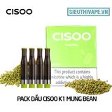  Pack Dầu Thay Thế Cisoo K1 Mung Bean - Pack 4 Pod Chính Hãng 