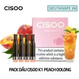  Pack Dầu Thay Thế Cisoo K1 Peach Oolong - Pack 4 Pod Chính Hãng 