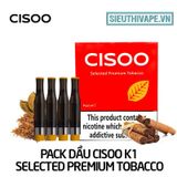  Pack Dầu Thay Thế Cisoo K1 Premium Tobacco - Pack 4 Pod Chính Hãng 