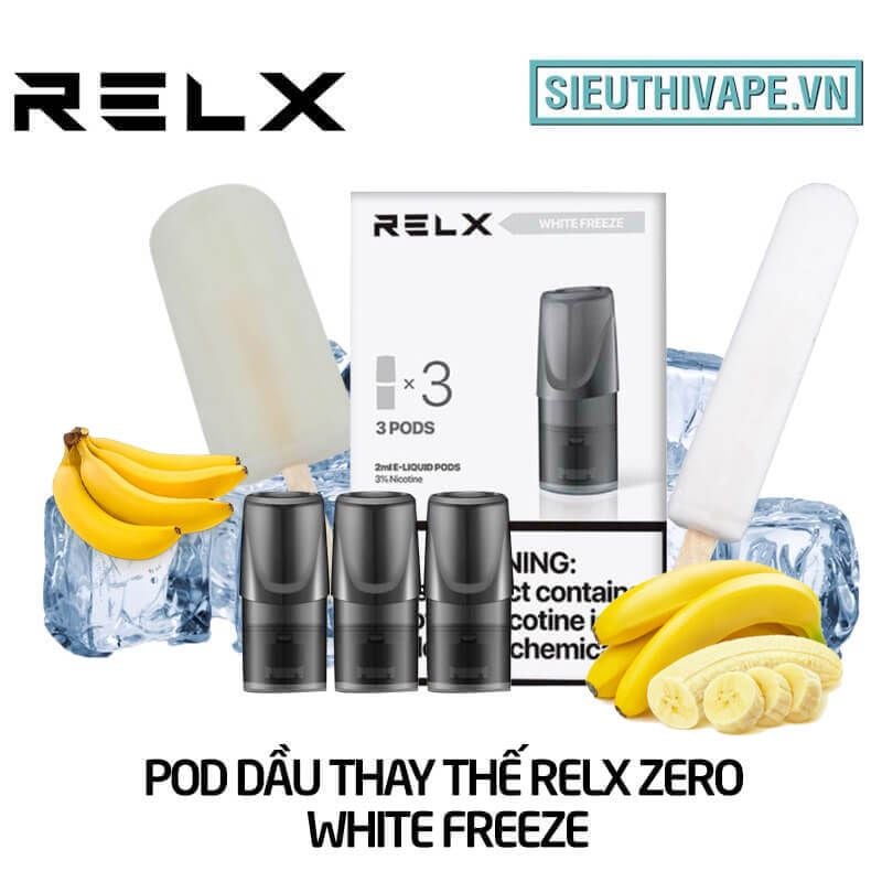  Pod Dầu Thay Thế Relx Zero White Freeze - Pack 3 Pod Chính Hãng 